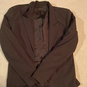 Kardashian Kollection Black Tuxedo Blazer Jacket with Satin Piping